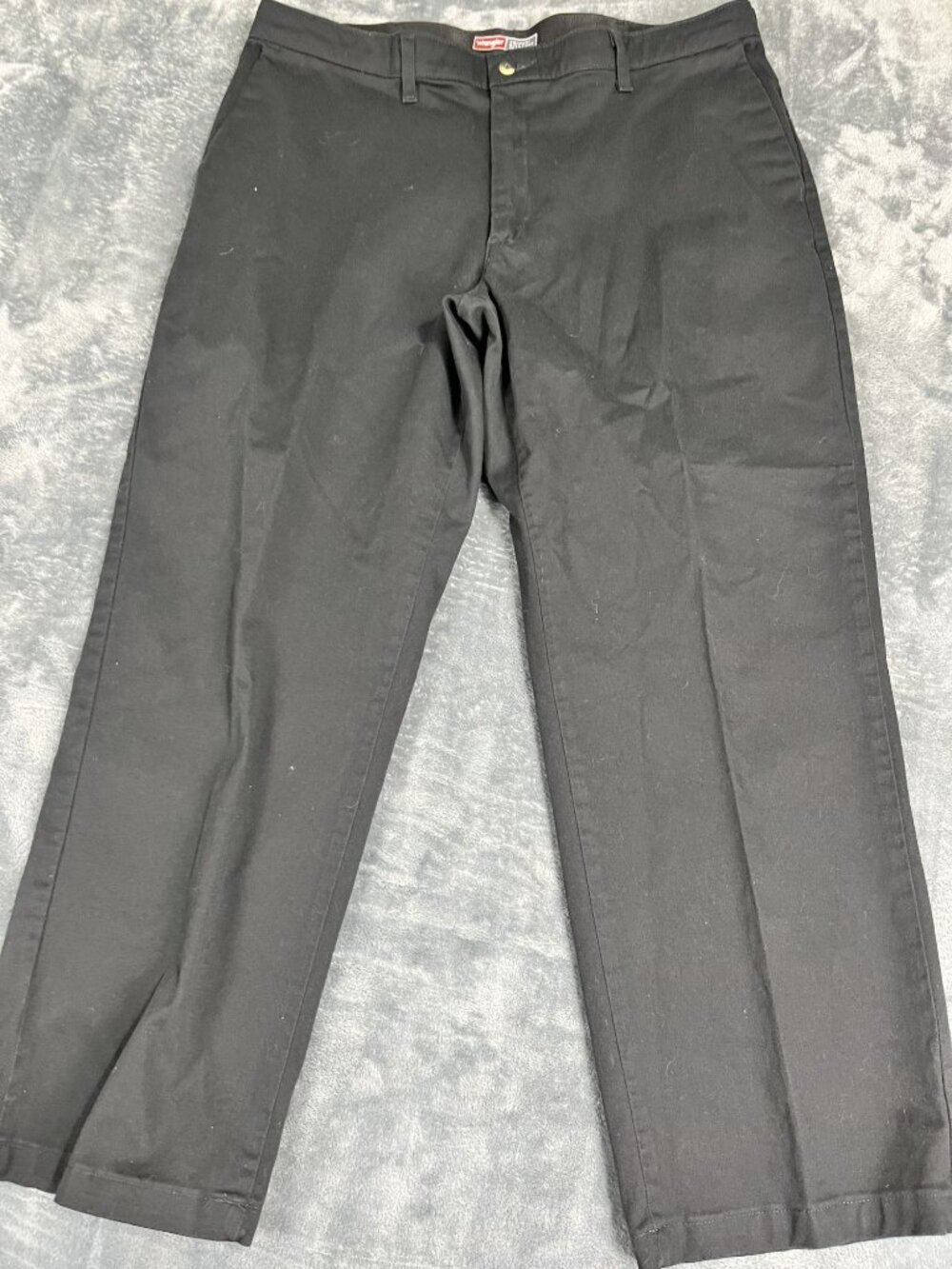Wrangler Mens Black Comfort Solutions Straight Fit Pants 38x29